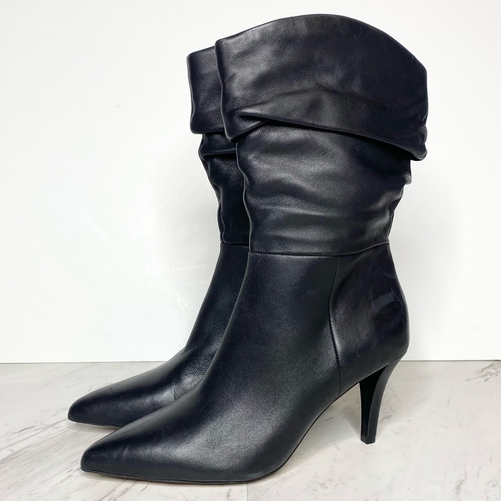 Vince Camuto Sonbela Black Leather Slouch Boot 10M